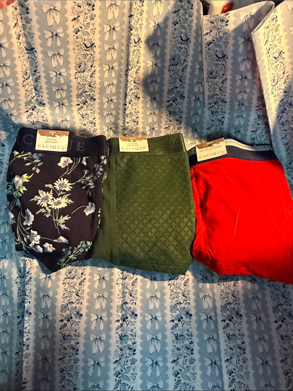 Lane Bryant Cacique Cotton Boyshort Panties 22/24 3CT - NEW